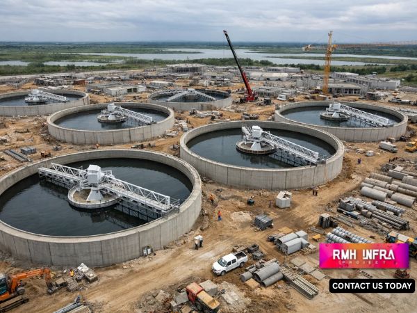 water treatment plant construction industrial infrastructure