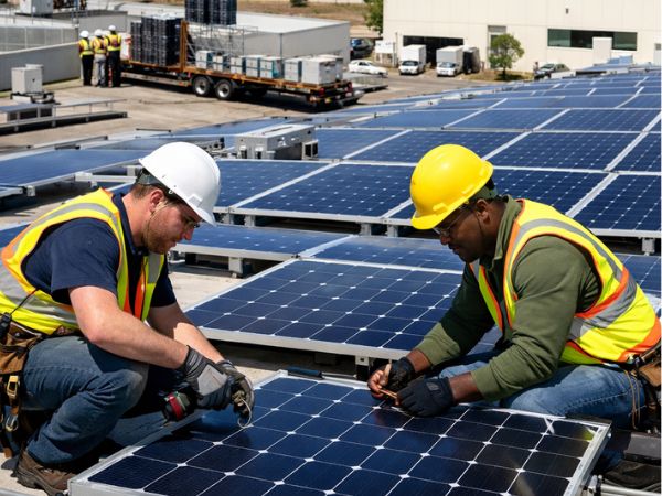 Commercial Solar Installation by RMH Infra Projects