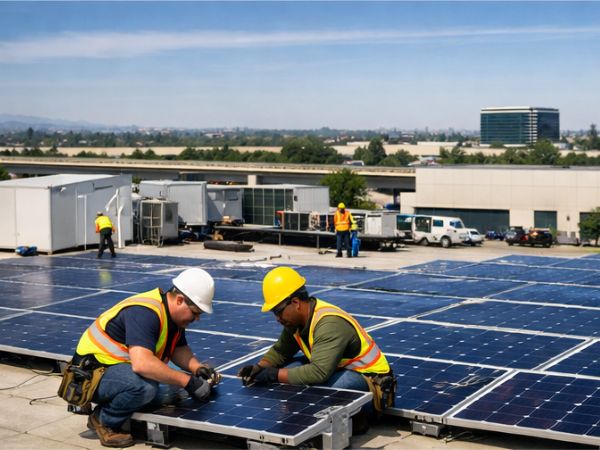 Commercial Rooftop Solar Installation